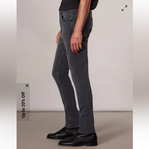 rag & bone Men's Charcoal Skinny Jeans - Picture 5 of 14